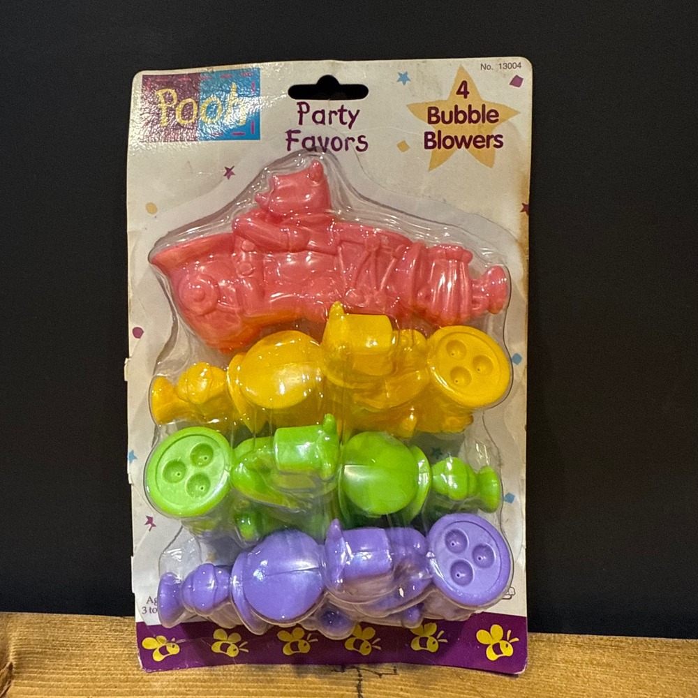 Vintage 1999 Winnie The Pooh Party Favors Bubble Blowers 4 Pack Tapper Sealed